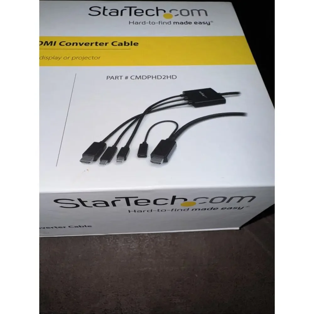 NEW StarTech 2m (6ft) USB-C, HDMI or Mini DisplayPort to HDMI Converter Cable